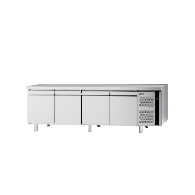 Masa rece pentru brutarie si patiserie, ILsa Neos PA TNPP2V1520, cu rebord, capacitate 293 l, temperatura -2° +8° C, inox