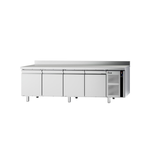 Masa rece pentru brutarie si patiserie, ILsa Neos PA TNPP2V1520, cu rebord, capacitate 293 l, temperatura -2° +8° C, inox