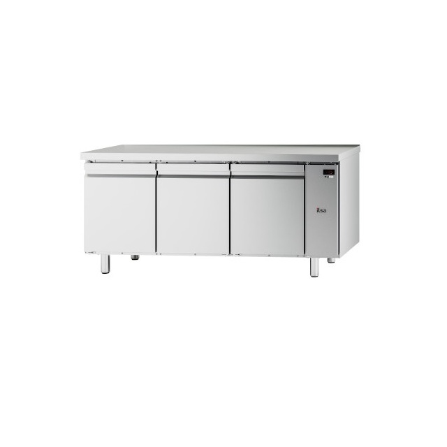 Masa rece pentru brutarie si patiserie, ILsa Neos PA TNPP2V1520, cu rebord, capacitate 293 l, temperatura -2° +8° C, inox