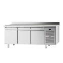 Masa rece ILsa TNMP3S1520 cu rebord, 3 usi, capacitate 457 l, temperatura 0°+15°C, inox