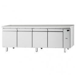 Masa rece ILsa TNPP4S1500 cu 4 usi, fara blat, capacitate 620 l, temperatura 0°+15°C, inox