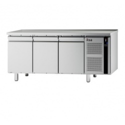 Masa rece ILsa Evolve TEMG3V2500 cu 3 usi, fara blat, clasa A, capacitate 355 l, temperatura -2°+8°C, inox