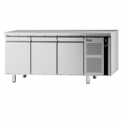 Masa rece refrigerata ILsa Evolve TEMG3V2530 cu 3 usi, fara blat, capacitate 355 l, temperatura -20°-10°C, inox