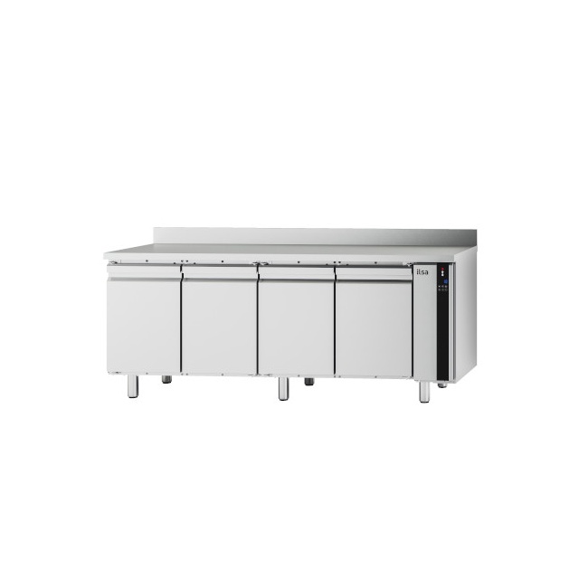 Masa rece ILsa Evolve TEPG4V1520 cu 4 usi, cu rebord, capacitate 483 l, temperatura -2°+8°C, inox