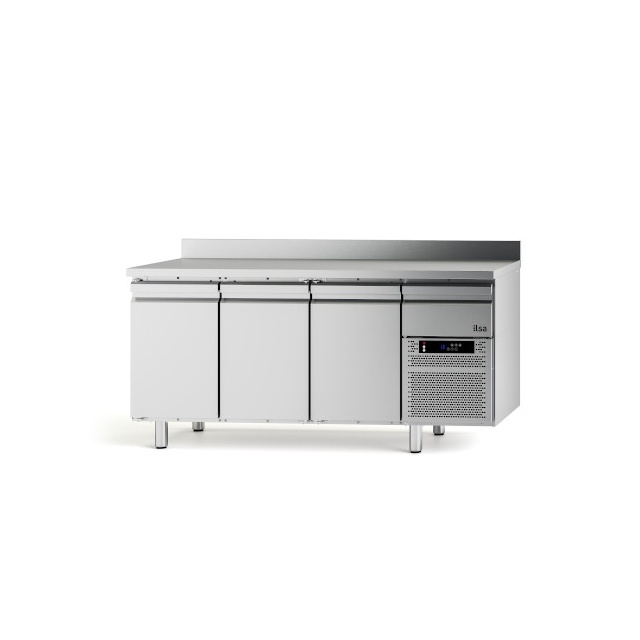 Masa rece pentru brutarie si patiserie, ILsa Neos PA TNPP2V1520, cu rebord, capacitate 293 l, temperatura -2° +8° C, inox