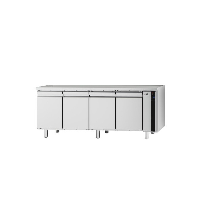 Masa rece pentru brutarie si patiserie, ILsa Neos PA TNPP2V1520, cu rebord, capacitate 293 l, temperatura -2° +8° C, inox