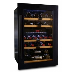 Vitrina de vinuri Datron capacitate 35 sticle incorporat 2 zone C° negru