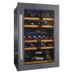 Vitrina de vinuri Datron capacitate 35 sticle incorporat 2 zone C° argintiu