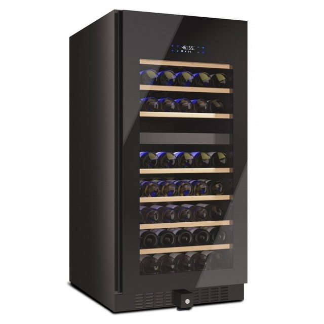 Vitrina de vinuri Datron professional linia Luxury capacitate 94 sticle 2 zone C° negru