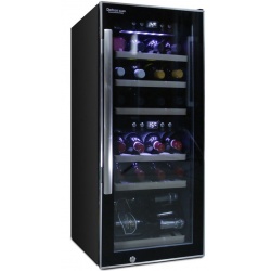 Vitrina de vinuri Datron 24 sticle 2 zone temperatura C° negru