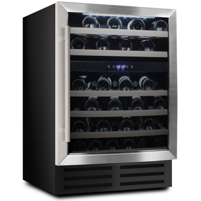 Vitrina de vinuri Datron 46 sticle 2 zone temperatura C° negru