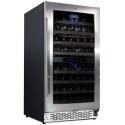 Vitrina de vinuri Datron 78 sticle, 2 zone temperatura C° negru argintiu