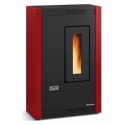 Soba Extraflame Nordica LUISELLA pe peleți schimbător de căldură 4,4 kw - bordeaux înveliș din oțel