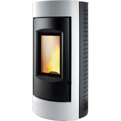 Sobă Caminetti Montegrappa RING XW LXE12 cu peleti cu aer cald 2 kw alb