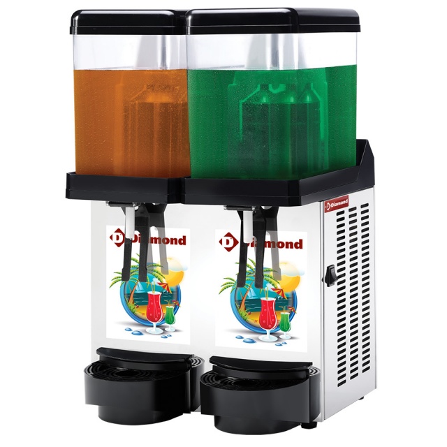 DOZATOR BAUTURI RACORITOARE CU SISTEM DE RACIRE DIAMOND LUKE-2M, CAPACITATE 2x9 L