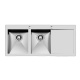 CHIUVETA BUCATARIE QUADRA 1228 052, CU 2 CUVE SI PICURATOR / DREAPTA, INOX PERIAT