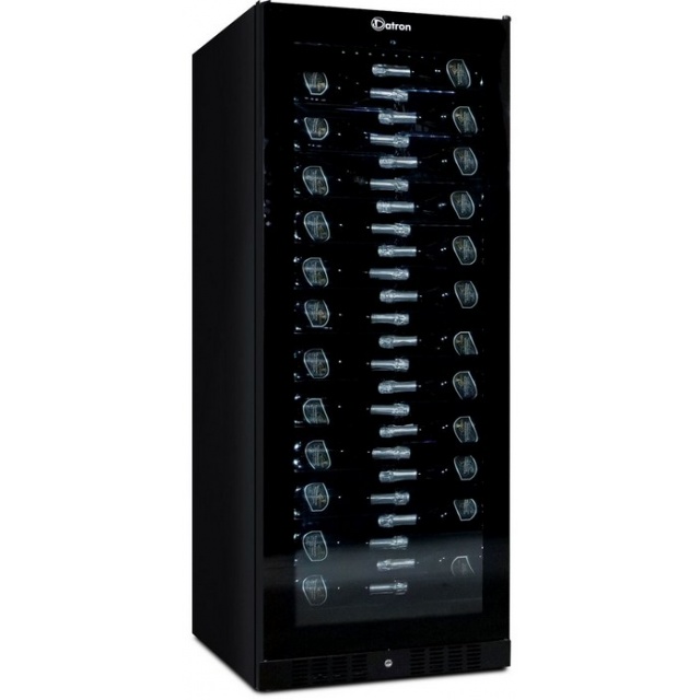 Vitrina de vinuri din Datron 143 sticle expuse 1 zona temperatura C° negru