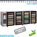 Frigider profesional pentru bauturi Diamond TAVT/2-R2 cu 2 usi, capacitate 375 l, negru