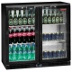 Vitrina frigorifica ventilata pentru bar Diamond TAB1/D-R6 cu o usa batanta, capacitate 122 l, negru