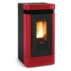Sobă Extraflame Nordica LUCIA PLUS peletă cu aer cald de 12,0 kw canalizată - placări bordeaux