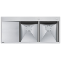 CHIUVETA BUCATARIE FOSTER NEW WAVE 1420 001, CU 2 CUVE SI PICURATOR / STANG, INOX PERIAT