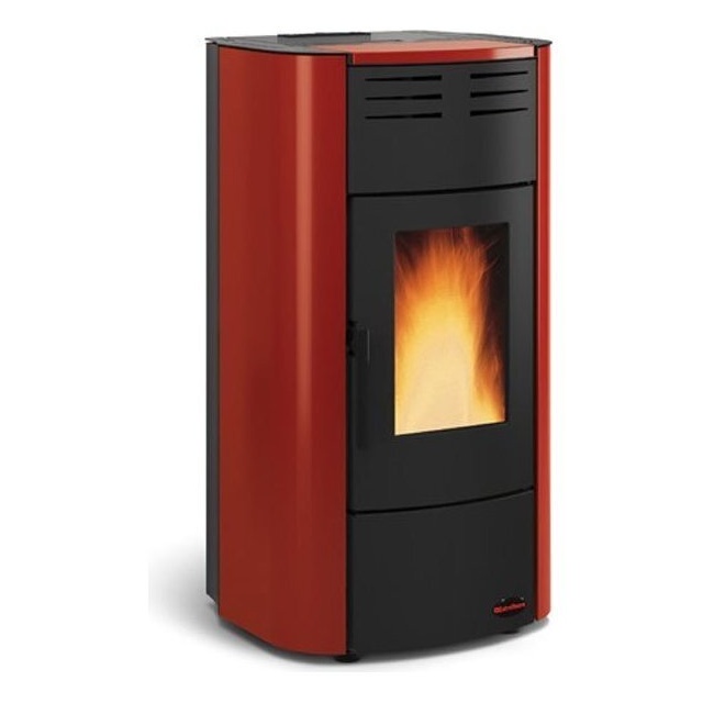 Sobă Extraflame Nordica RAFFAELLA IDRO 2.0 cu peleți din lemn incalzire 19,0 kw - bordeaux