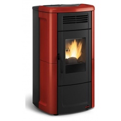 Sobă Extraflame Nordica NOVELLA EVO pe peleți ventilație forțată de 10,3 kw - bordeaux