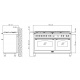 Aragaz Lofra Dolcevita RBID156MFT+MFT/AEOV, 150x60cm, gaz+inductie, 7 arzatoare, grill, rotisor, timer, cuptor dublu, crem