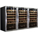 Vitrina de vinuri Datron usa dubla 105 sticle 3 zone temperatura C° negru argintiu