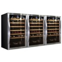 Vitrina de vinuri Datron usa dubla 140 sticle 4 zone temperatura C° negru argintiu