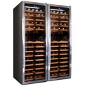 Vitrina de vinuri Datron Profesional compresor usa dubla 340 sticle 2 zone temperatura C° negru argintiu