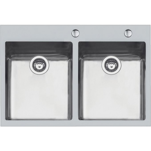 CHIUVETA BUCATARIE FOSTER KE 2269050, CU 2 CUVE, INOX PERIAT