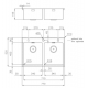 CHIUVETA BUCATARIE FOSTER KE 2269050, CU 2 CUVE, INOX PERIAT