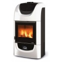 Sobă Extraflame Nordica WANDA EVO cu lemne, cu aer cald este canalized 9 kw - alb
