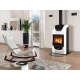 Sobă Extraflame Nordica WANDA EVO cu lemne, cu aer cald este canalized 9 kw - alb
