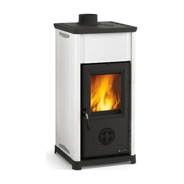 Sobă cu lemne Extraflame Nordica TEA cu aer cald prin convecție naturală 7 kw - alb