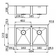 CHIUVETA BUCATARIE FOSTER MILANO 1019055 , CU 2 CUVE, INOX PERIAT