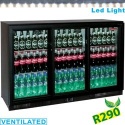 Vitrina frigorifica ventilata pentru bar Diamond TAB1/D-R6 cu o usa batanta, capacitate 122 l, negru