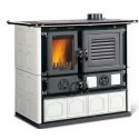 Sobă din lemn Extraflame Nordica MARIAROSA -MAIOLICA TORTORA cu fontă cu depozitare - 8,6 kw - 246 m³ încălzit - fontă emailată