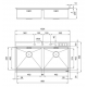 CHIUVETA BUCATARIE FOSTER MILANO 1020055, CU 2 CUVE, INOX PERIAT