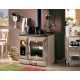 Sobă pe lemne Extraflame Nordica SUPREMA cu aer cald prin convecție naturală 9 kw - înveliș din fontă