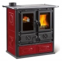 Sobă pe lemne Extraflame Nordica ROSETTA SINISTRA BII cu aer cald prin convecție naturală 7 kw - bordeaux