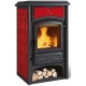 Sobă pe lemne Extraflame Nordica GISELLA , cu aer cald prin convecție naturală 8 kw - bordeaux