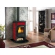 Sobă pe lemne Extraflame Nordica GISELLA , cu aer cald prin convecție naturală 8 kw - bordeaux