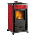 Sobă pe lemne Extraflame Nordica ROSSELLA PLUS, cu aer cald prin convecție naturală 8 kw - bordeaux