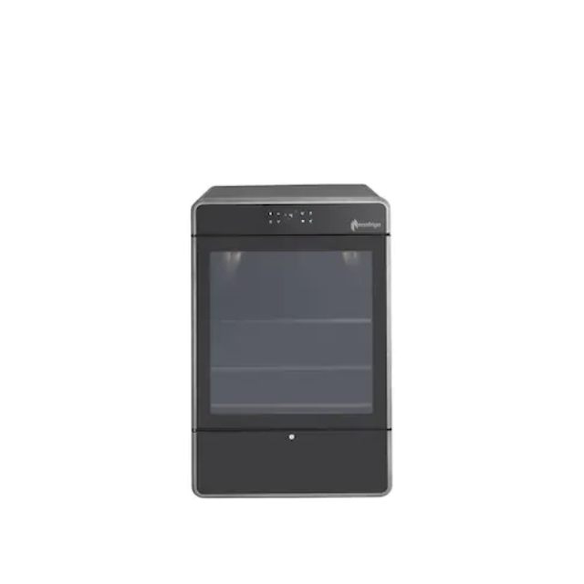 Vitrina frigorifica vinuri Enofrigo I.AM H1200 Ventilated, capacitate 170 sticle, +2 / +16°C, negru/lemn