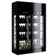 Vitrina frigorifica vinuri Enofrigo Library 2P 4V H220 P60, 2 deschideri, capacitate 336 sticle, +4/+18 °C , negru