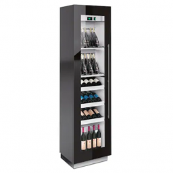 Vitrina frigorifica vinuri Enofrigo Miami Medium RF R, capacitate 108 sticle, 1 zona temperatura +4/+18 °C, negru