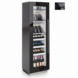 Vitrina frigorifica vinuri Enofrigo Miami Medium VT RF R, capacitate 108 sticle, 1 zona temperatura +4/+18 °C, negru