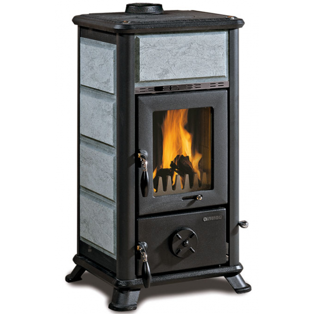 Sobă Extraflame Nordica DORELLA L8 X cu lemne, cu aer cald prin convecție naturală 7 kw - piatra naturala